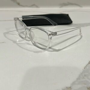 Clear Frame Blue Light Glasses with Black Case
